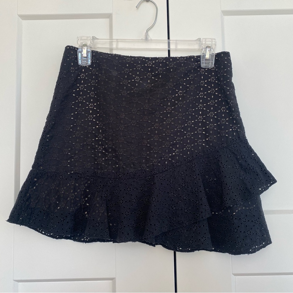 Vintage Rebecca Taylor flirty mini eyelet skirt